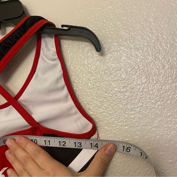 GK elite gymnastics red racer back Power Athlete Workout Leotard LA-Large adult - Picture 6 of 8